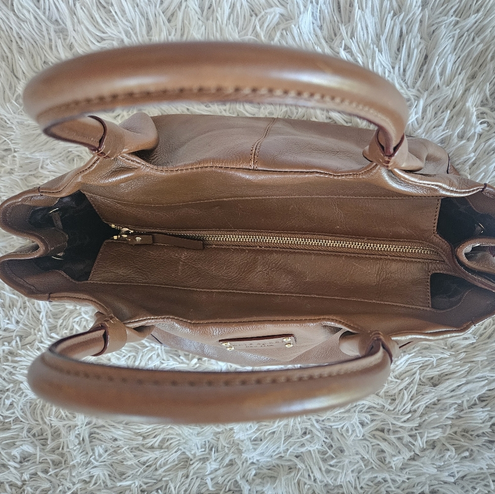 ☆ SOLD ☆ Kate Spade NY Berkshire Road Stevie Stratford Satchel Brown Leather - Picture 9 of 16